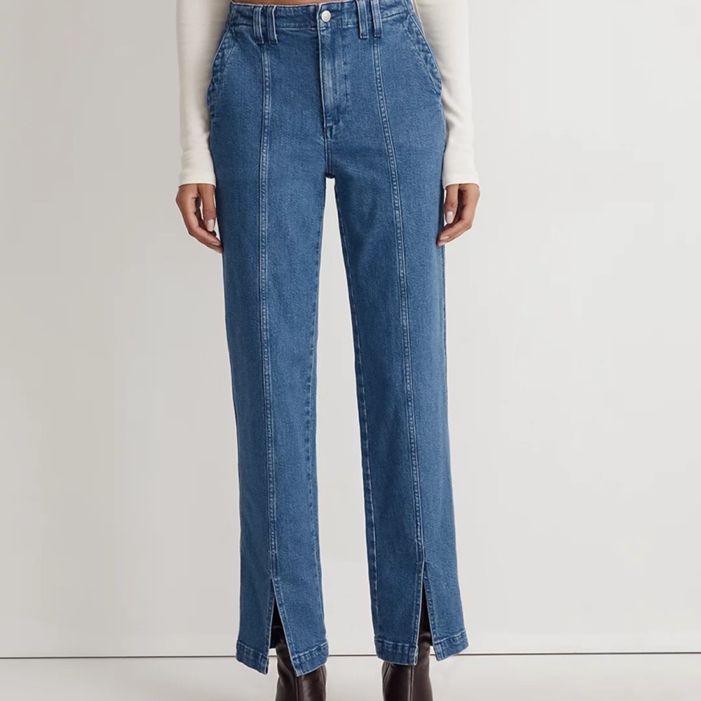 The Perfect Vintage Jean in Medium Indigo Wash: Seamed Edition from Madewsll